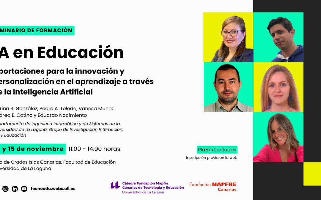 IA en Educación, la Cátedra TECNOEDU imparte un seminario sobre inteligencia artificial para docentes y alumnado